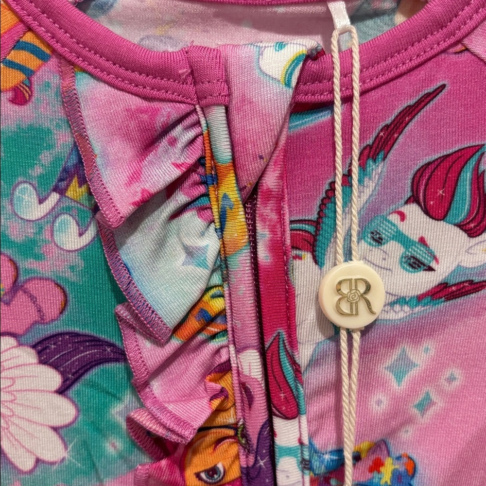 NWT Bums & Roses Baby Girl Bamboo My Little Pony Convertible Footie Sleeper 0-3M - Picture 5 of 10